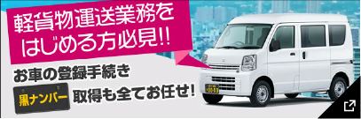 法人向け専門、黒ナンバー